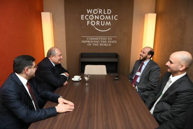 Արմեն Սարգսյանը Դավոսում հանդիպել է Կատարի ներդրումային հիմնադրամի գործադիր տնօրենի հետ
