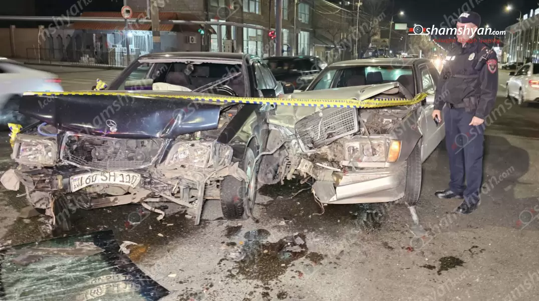 Խոշոր ավտովթար՝ Երևանում․ բախվել են 2 «Mercedes»-ներ․ կա վիրավոր