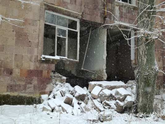 Աշոցքում բնակելի շինության պատը փլուզվել է