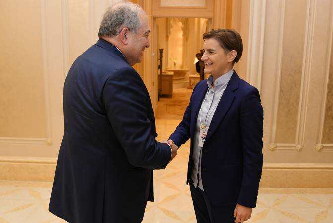 Հայ-սերբական հարաբերությունները առաջընթաց են գրանցում. փաստել են ՀՀ նախագահն ու Սերբիայի վարչապետը