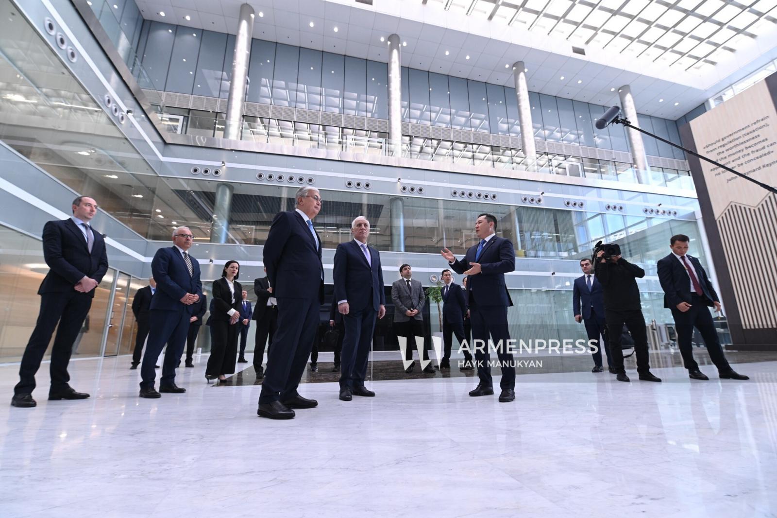 Հայաստանի և Ղազախստանի նախագահները համատեղ շրջայց են կատարել «Աստանա» միջազգային ֆինանսական կենտրոնում