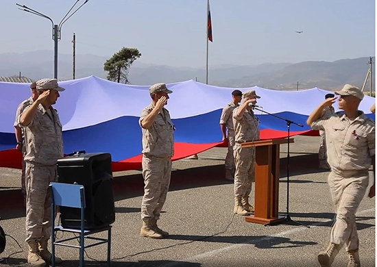 Впервые в Нагорном Карабахе был развернут 50-ти метровый флаг России