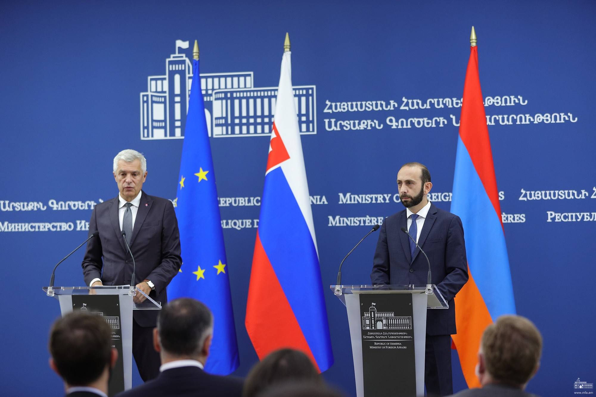 Մենք ունենք բարձր մակարդակով տարվող քաղաքական երկխոսություն․ Արարատ Միրզոյանը՝ Սլովակիայի ԱԳ նախարարին
