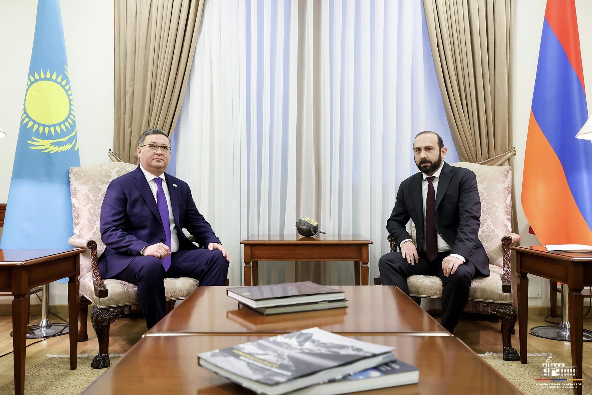 Министры иностранных дел Армении и Казахстана подписали совместный план действий на 2024-2025 годы