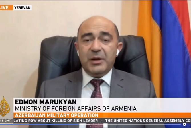 Ադրբեջանը ռազմական ուժի կիրառմամբ էթնիկ զտում է իրականացնում Լեռնային Ղարաբաղում․ Էդմոն Մարուքյանի հարցազրույցը Al-Jazeera-ին
