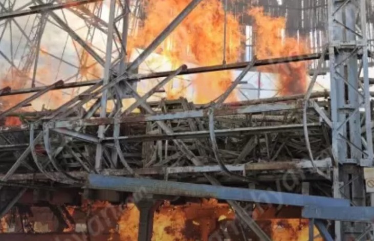 Խոշոր հրդեհ՝ Հրազդան ՋԷԿ-ում. կրակը տեսանելի է մի քանի հարյուր մետրից