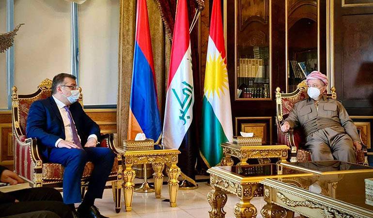 ՀՀ ԱԳ նախարարի տեղակալը հանդիպում է ունեցել Քուրդիստանի ժողովրդավարական կուսակցության նախագահի հետ
