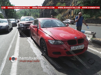 Շղթայական ավտովթար Երևանում. բախվել են BMW-ն, Mercedes-ը, Hondа-ն և Hyundai-ը