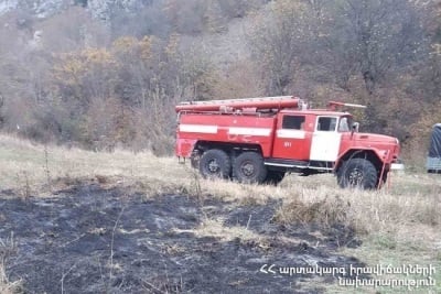Սահմանամերձ Կոթի գյուղում այրվել է մոտ 50 հա խոտածածկույթ