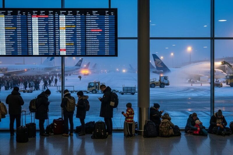 Եվրոպայի մի քանի օդանավակայաններ դադարեցրել են աշխատանքը անբարենպաստ եղանակի պատճառով