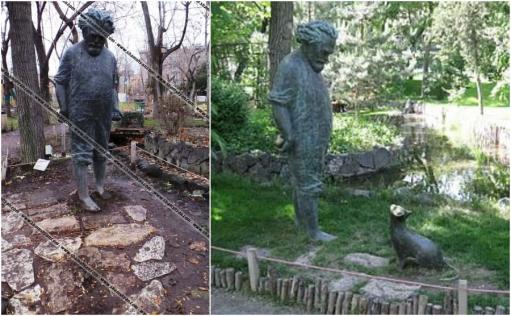 Վանդալիզմ՝ Սիրահարների այգում. գողացել են Գևորգ Էմինի հուշարձանի սիամական կատվի արձանիկը