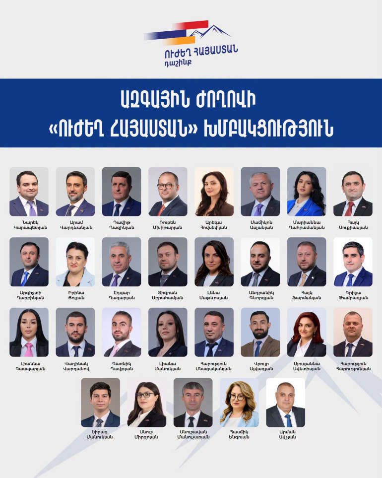 «Ուժեղ Հայաստան» խմբակցությունը խստորեն դատապարտում է քաղաքական հետապնդումների նոր դրսևորումները․ հայտարարություն