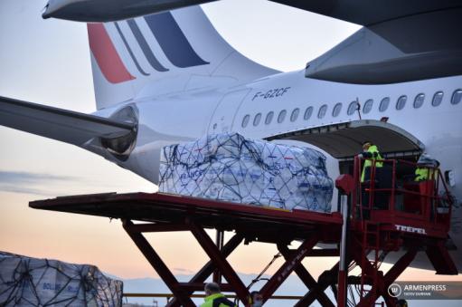 Ֆրանսիայից Հայաստան է ժամանել մարդասիրական օգնություն տեղափոխող 5-րդ ինքնաթիռը. «Ազնավուր» հիմնադրամ