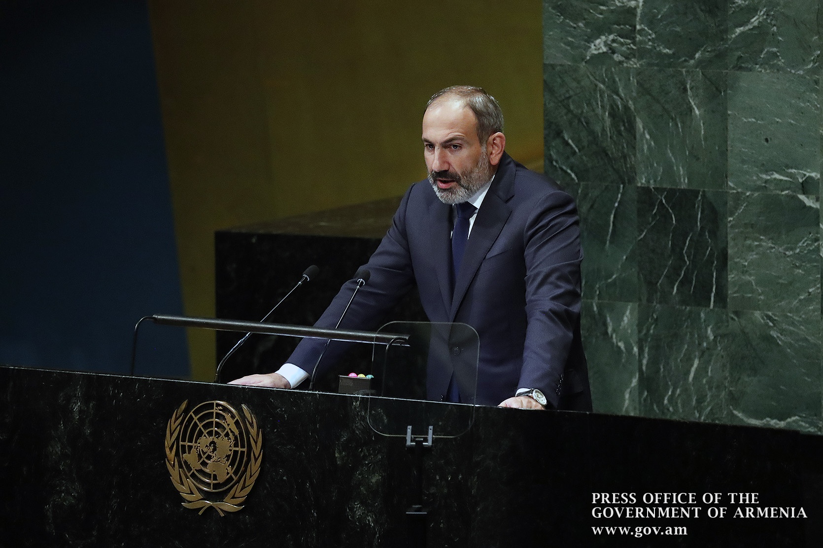 Премьер-министр Республики Армения выступил с речью на общих прениях 76-й сессии Генеральной Ассамблеи Организации Объединенных Наций