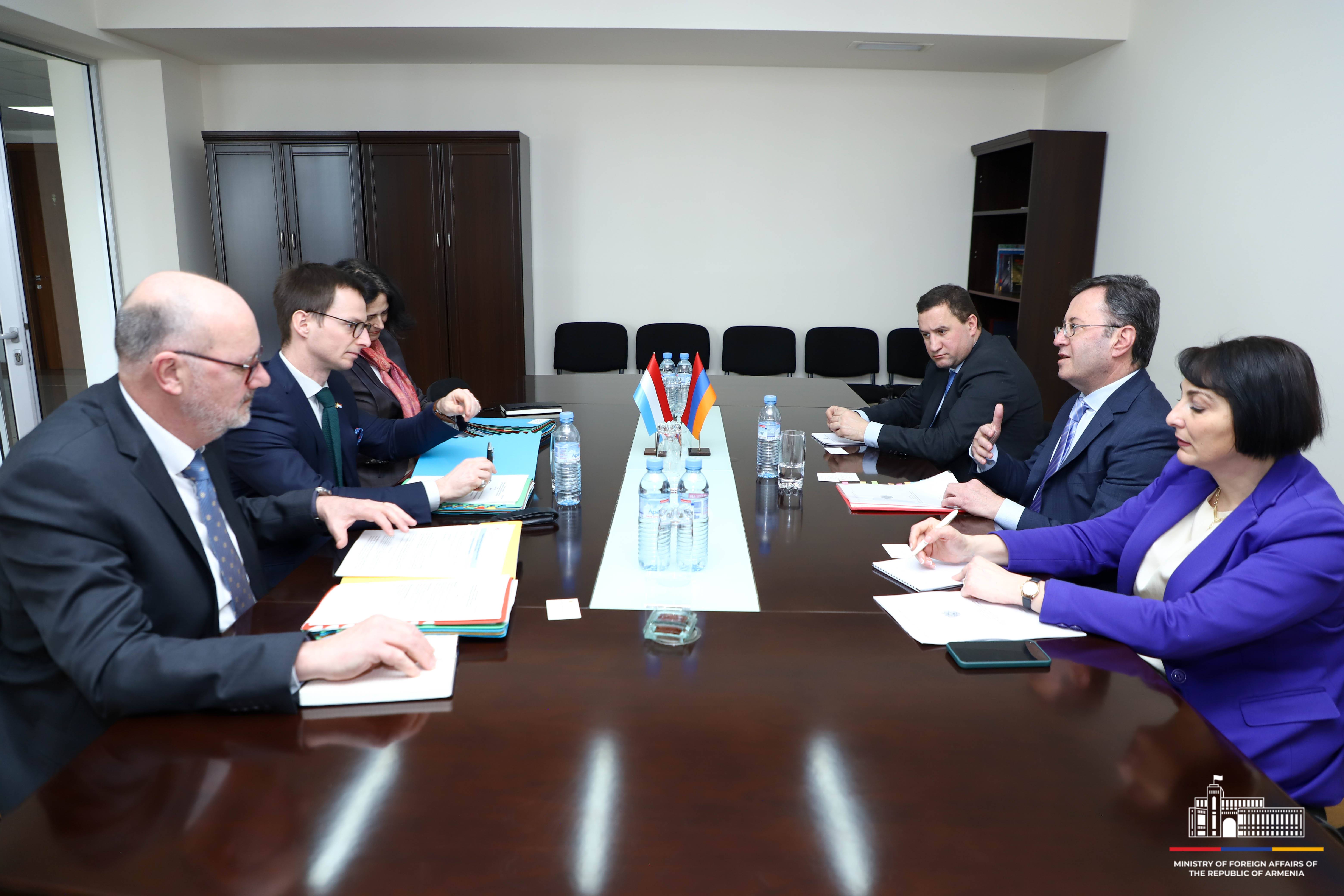 Երևանում տեղի են ունեցել քաղաքական խորհրդակցություններ ՀՀ-ի և Լյուքսեմբուրգի Դքսության արտաքին գործերի նախարարությունների միջև