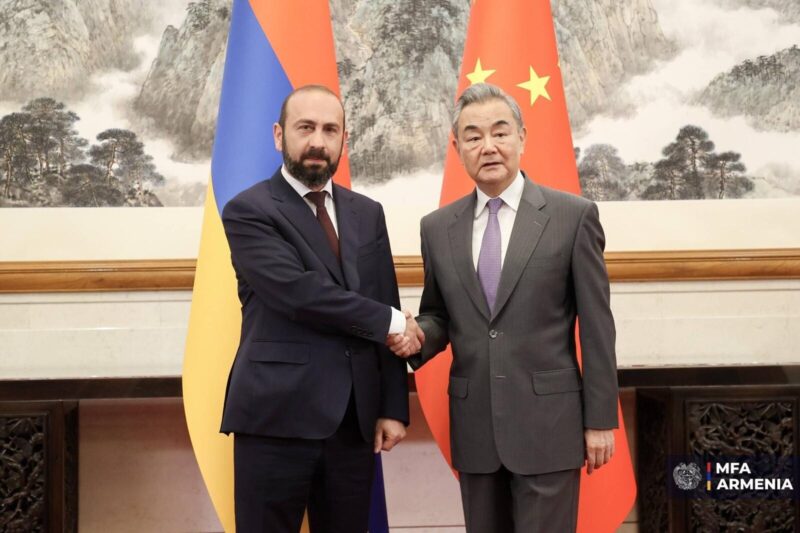 Չինաստանը պատրաստ է խորացնել Հայաստանի հետ ռազմավարական գործընկերությունը․ Վան Ին՝ Միրզոյանին