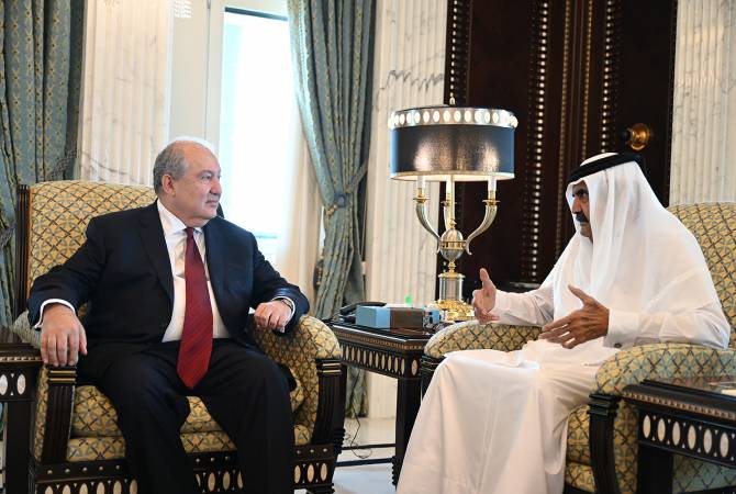 ՀՀ նախագահն ու Կատարի Հայր Էմիր Համադ բին Խալիֆա Ալ Թանին անդրադարձել են երկու երկրների միջև հարաբերությունների զարգացման հեռանկարներին