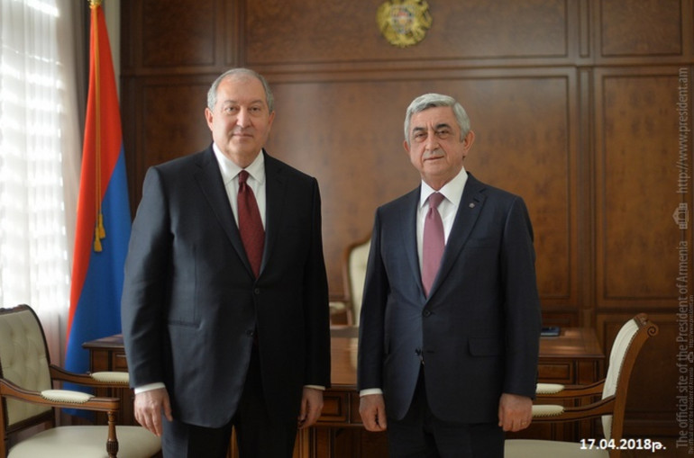 Армен Саргсян встретился с третьим президентом Республики Армения Сержем Саргсяном
