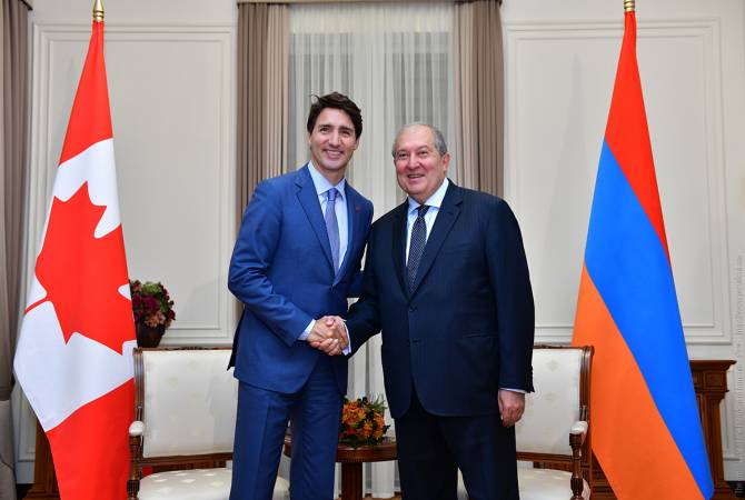 Հայաստանը կարևորում է Կանադայի հետ գործընկերային հարաբերությունները. Արմեն Սարգսյանը շնորհավորել է Ջասթին Թրյուդոյին