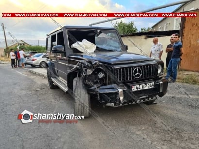 Խոշոր ավտովթար Կոտայքի մարզում. Նոր Գեղի գյուղի սկզբնամասում բախվել են Mercedes G63-ն ու Mercedes C180-ը