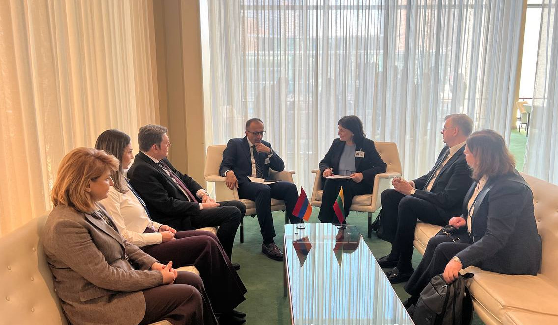 Թորոսյանը Լիտվայի իր գործընկերոջ հետ քննարկել է համագործակցության ընդլայնմանն առնչվող հարցեր