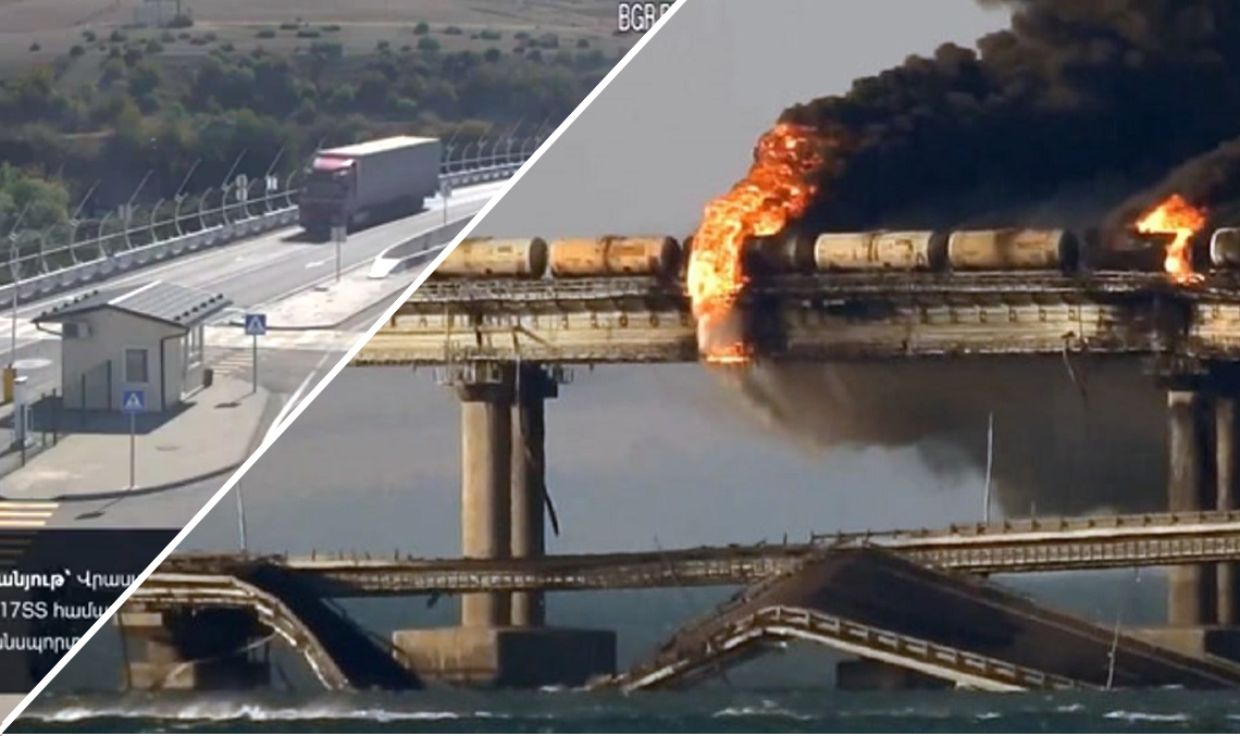 Ինչպես է Ղրիմի կամրջի պայթյունի հետ կապվող բեռն անցել ՀՀ-ով (Տեսանյութ)