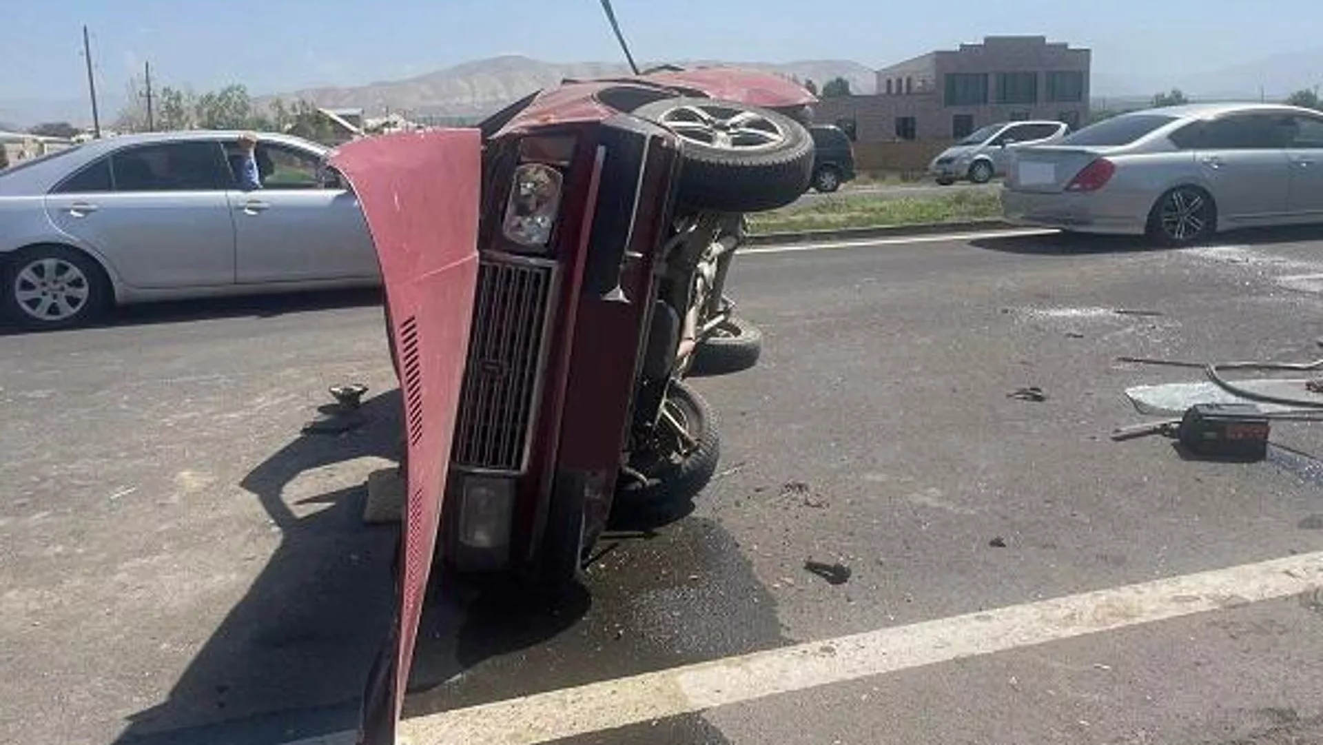 Երևան-Երասխ ավտոճանապարհին մեքենան կողաշրջվել է. վարորդը տեղում մահացել է