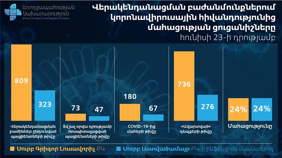 Մեր վերակենդանացման բաժանմունքներում մահացության տոկոսը մոտավորապես 24% է. Թորոսյան