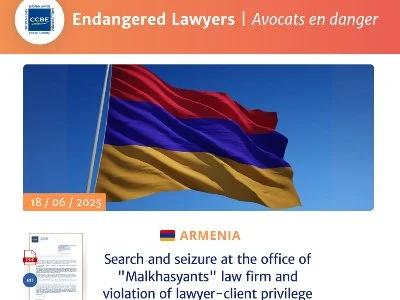 Եվրոպայի փաստաբանների և իրավաբանների միությունների խորհուրդը կոչով դիմել է Նիկոլ Փաշինյանին