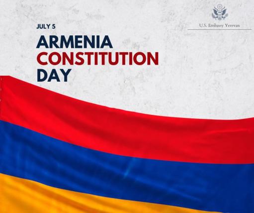 ՀՀ-ում ԱՄՆ դեսպանությունը շնորհավորում է Սահմանադրության օրվա առթիվ և հայտնում, որ այսօր փակ կլինի