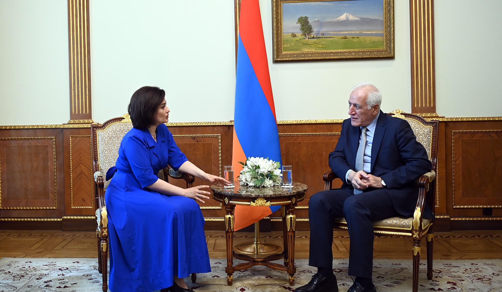 ՀՀ նախագահն ու «Վեոլիա ջրի» գլխավոր տնօրենը քննարկել են ջրամատակարարման և ջրահեռացման ծառայություններին վերաբերող հարցեր