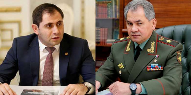 Сурен Папикян провел телефонный разговор с министром обороны РФ Сергеем Шойгу