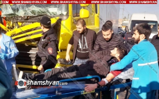 Երևանում բախվել են թուրքական համարանիշով DAF-ն ու ավտոքարշակ-մանիպուլյատորը