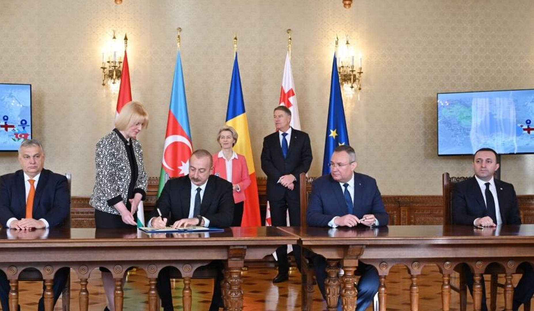 Բուխարեստում համաձայնագիր է ստորագրվել Վրաստանի տարածքով Ադրբեջանից Եվրոպա էլեկտրաէներգիայի տեղափոխման մասին
