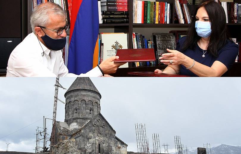 Կվերականգնվեն Աստվածընկալ վանական համալիրի Սուրբ Նշան եկեղեցու տանիքը և գավիթը
