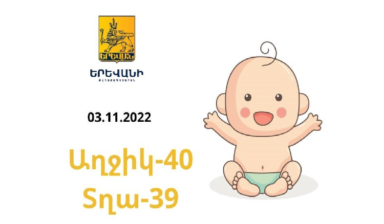 Նոյեմբերի 3-ին Երևանում ծնվել է 79 երեխա
