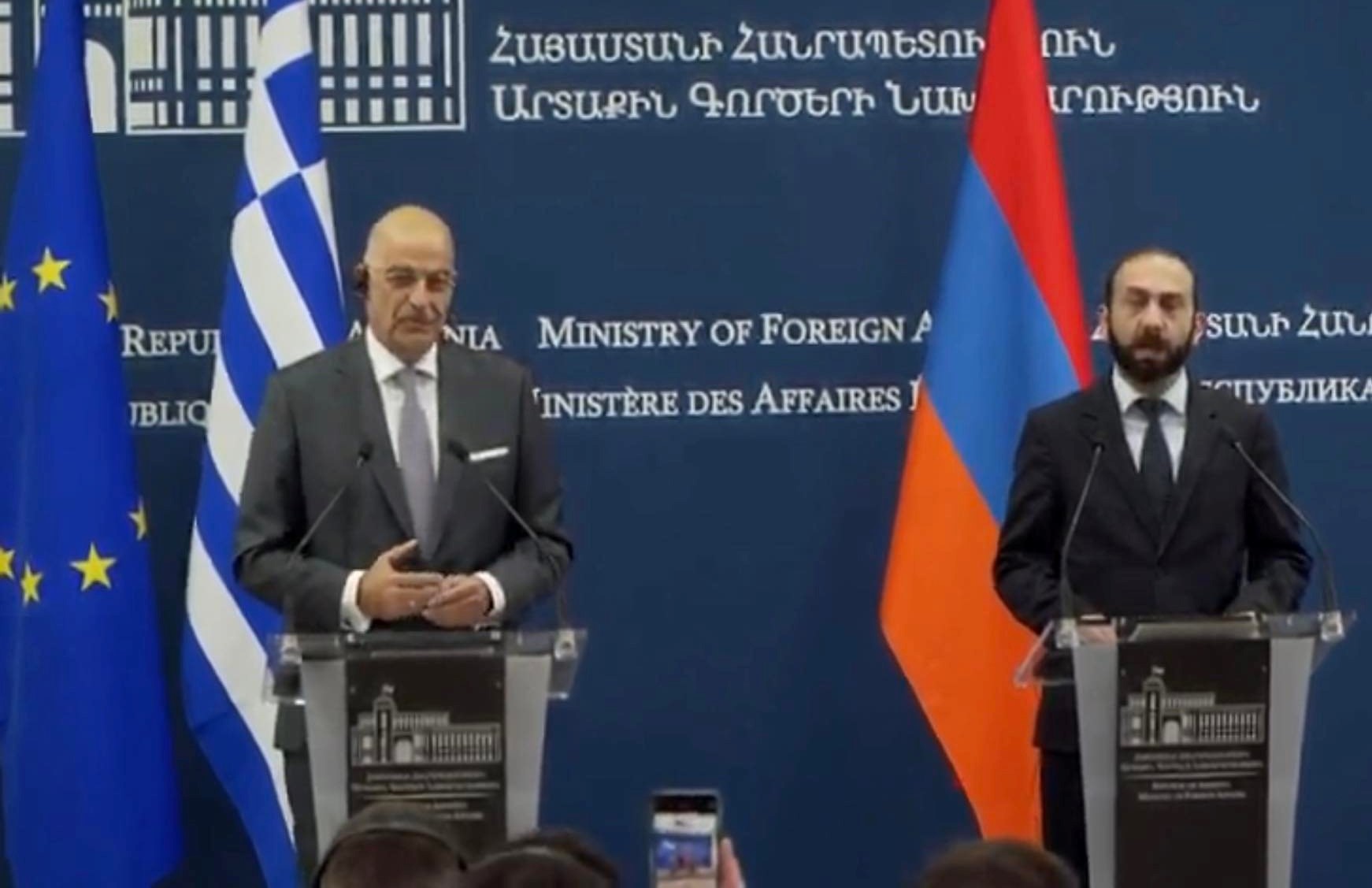 Մեկնարկել է Հայաստանի և Հունաստանի ԱԳ նախարարների ճեպազրույցը (Ուղիղ)