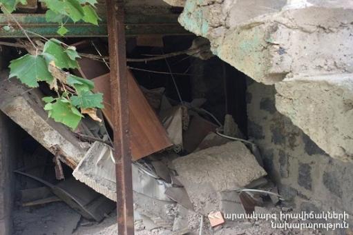 Փլուզվել է Քաղսի գյուղի տներից մեկի 1-ին հարկի առաստաղը