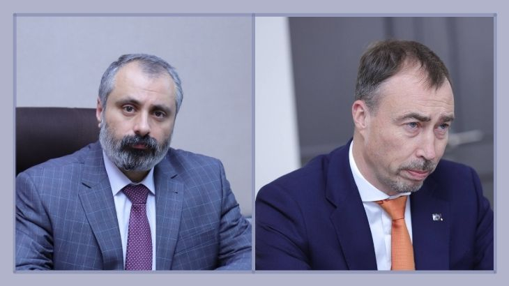 Министр ИД Арцаха в Ереване встретился с Специальным представителем ЕС по Южному Кавказу и кризису в Грузии Тойво Клааром