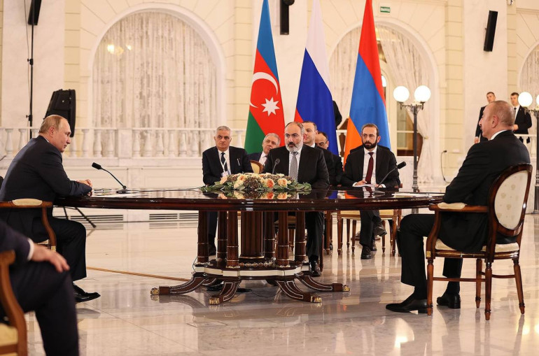 Прошли трёхсторонние переговоры Путина, Алиева и Пашиняна