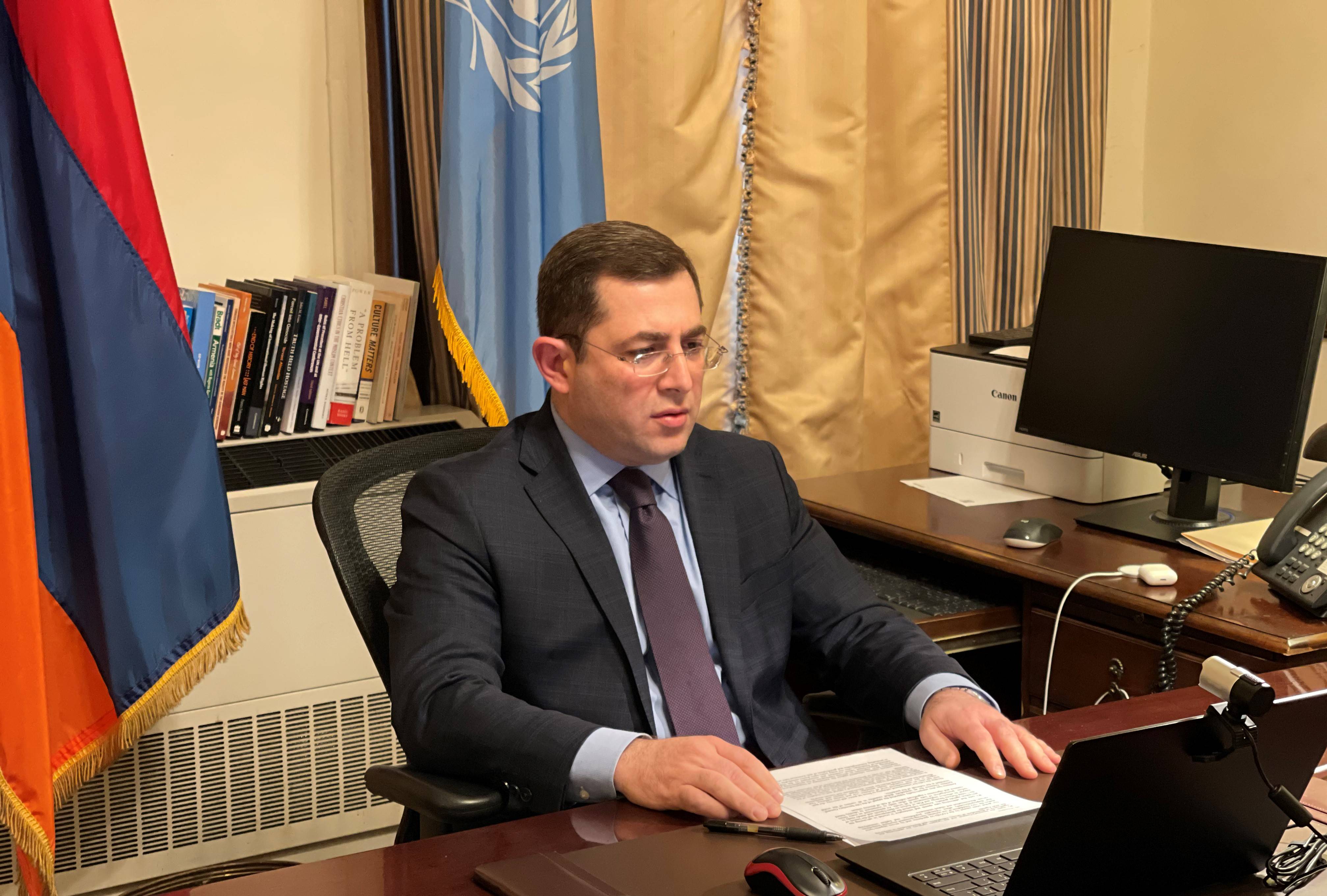 Ադրբեջանում ռասիզմի և այլատյացության վերացում ակնկալելը պատրանք է․ ՄԱԿ-ում ՀՀ մշտական ներկայացուցիչ