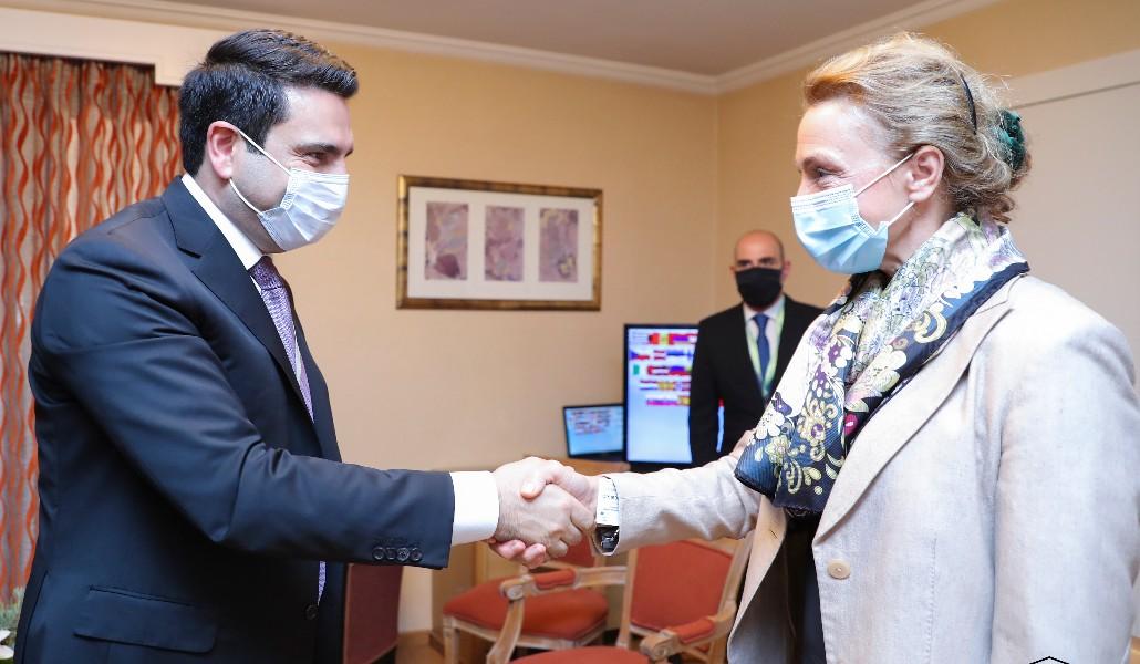 Ալեն Սիմոնյանը հանդիպել է ԵԽ գլխավոր քարտուղար Մարիա Պեյչինովիչ-Բուրիչի հետ
