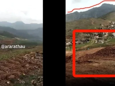 Ադրբեջանցի վանդալները շինարարական տեխնիկայի միջոցով ոչնչացնում Արցախի Հին Շեն բնակավայրի գերեզմանոցը