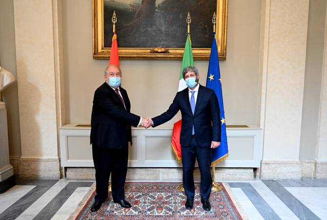 Հավատում եմ հայ-իտալական բարեկամությանը. Արմեն Սարգսյանը հանդիպել է Իտալիայի Պատգամավորների պալատի նախագահի հետ