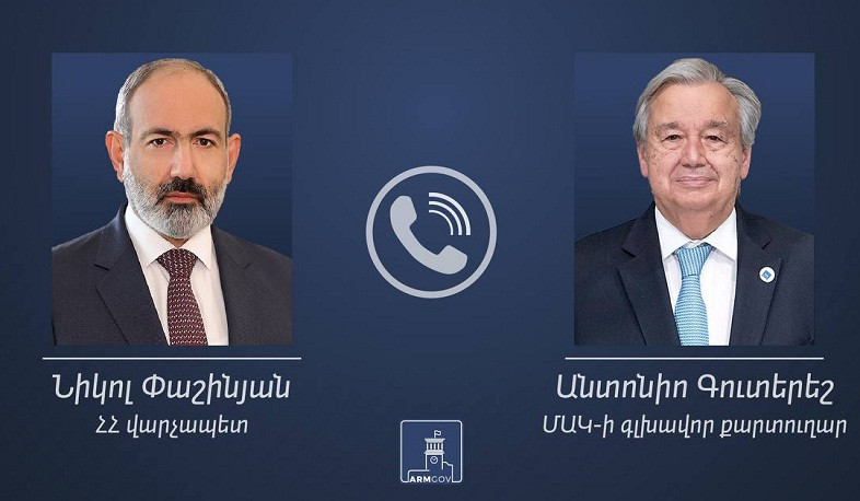 Премьер-министр Пашинян провел телефонный разговор с Антониу Гутерришем