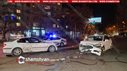 Խոշոր ավտովթար Երևանում. բախվել են BMW-ն ու Ford-ը, կա 3 վիրավոր