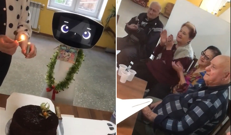 Նորքի տուն-ինտերնատի տարեցները նշել են Ռոբին ռոբոտի տարեդարձը (տեսանյութ)