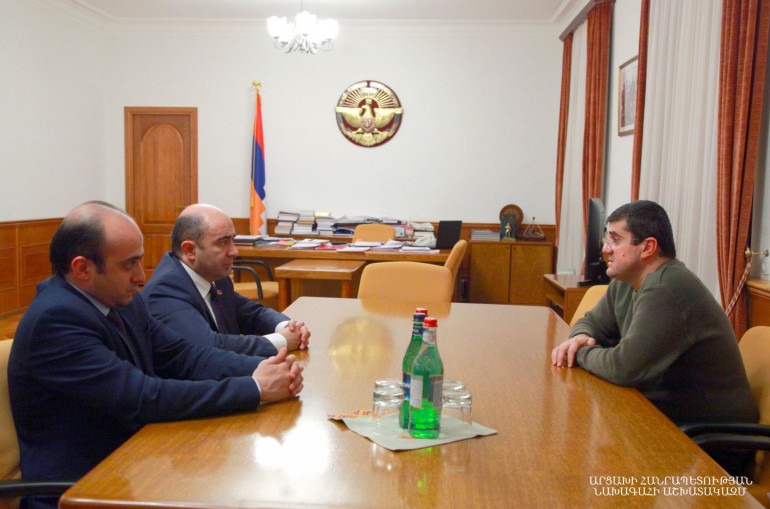 ԱՀ նախագահը Մարուքյանի գխավորած պատվիրակությանը ներկայացրել է հետպատերազմյան իրավիճակն Արցախում