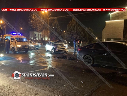 Երևանում՝ «Հարսնաքար» ռեստորանի հարևանությամբ, բախվել են Hyundai Sonata-ն ու 2 Opel-ները, կա վիրավոր