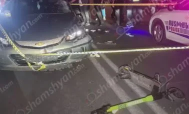 Ողբերգական դեպք Երևանում. Chevrolet-ը վրաերթի է ենթարկել ինքնագլորով շրջող 15-ամյա տղաների. կա 1 զոհ, 1 վիրավոր